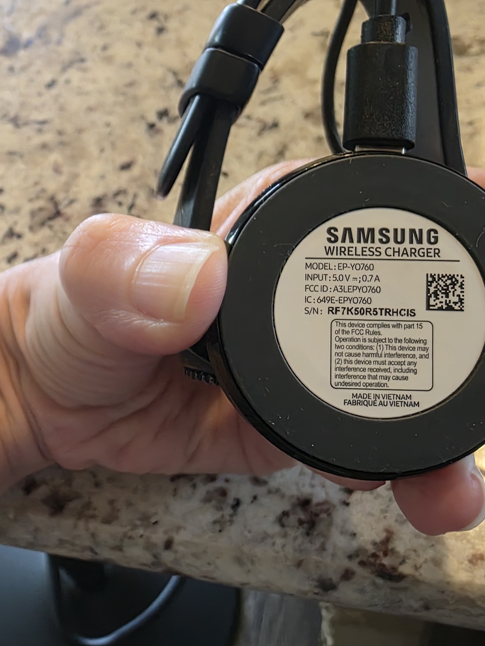 Black Round Samsung Smartwatch on Charging Dock - Picture 4 of 4
